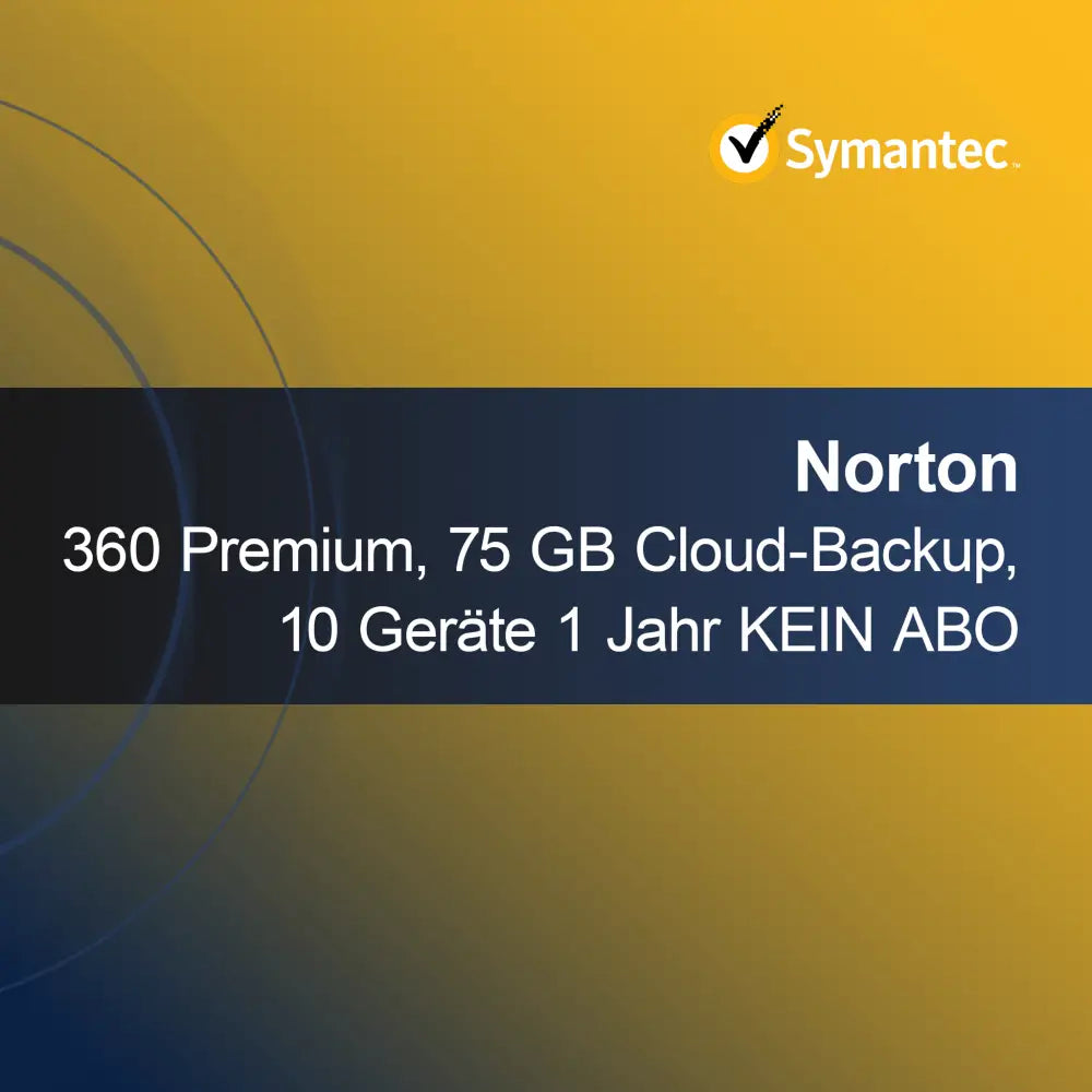 Norton 360 Premium, 75 GB Bulut Yedekleme, 10 Cihaz 1 Yıl ABONELİK YOK