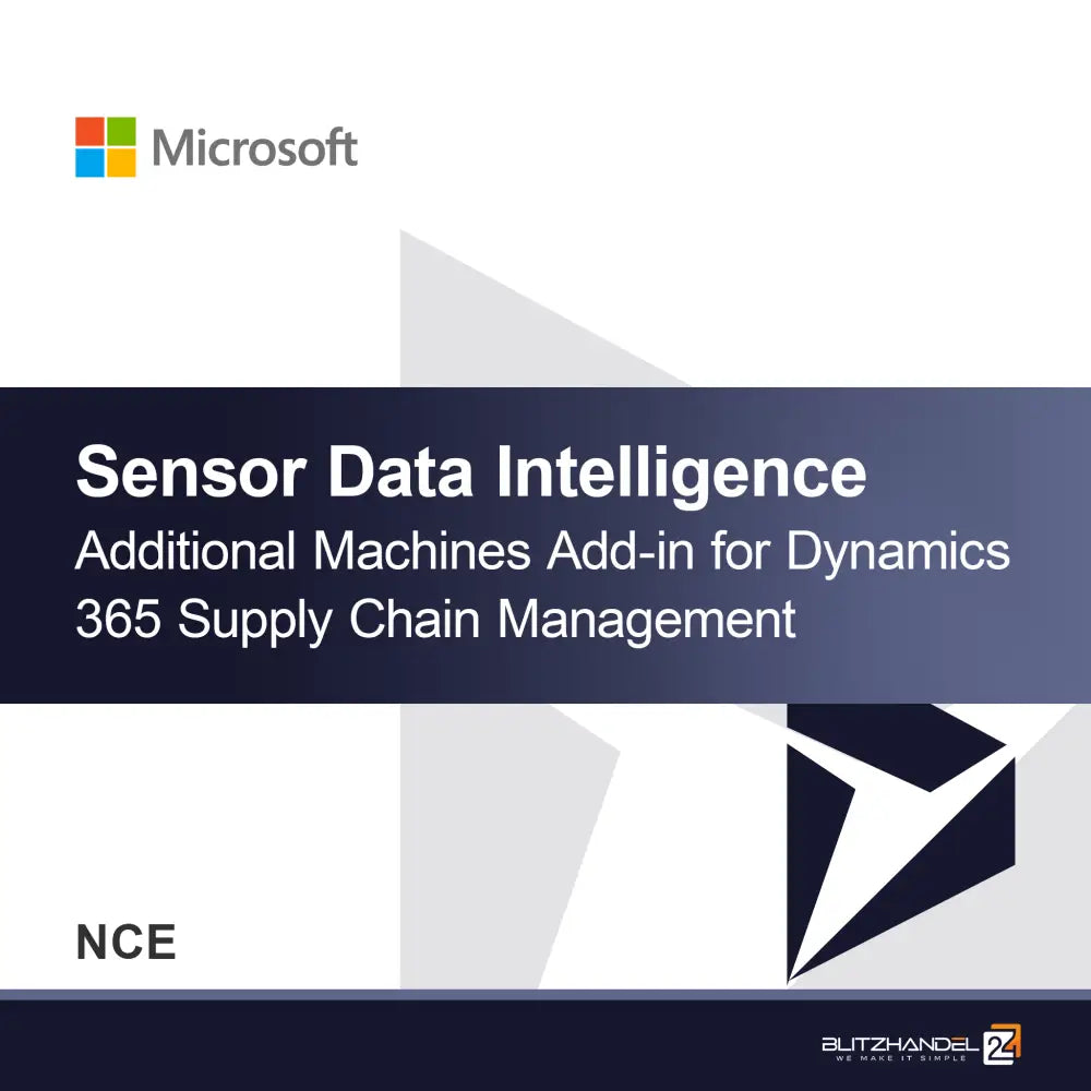 Dynamics 365 Tedarik Zinciri Yönetimi (NCE) için Sensör Veri Zekası Ek Makine Eklentisi