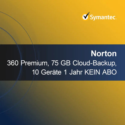 Norton 360 Premium, 75 GB Bulut Yedekleme, 10 Cihaz 1 Yıl ABONELİK YOK
